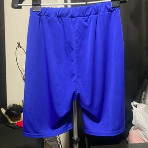 Large blue spandex shorts